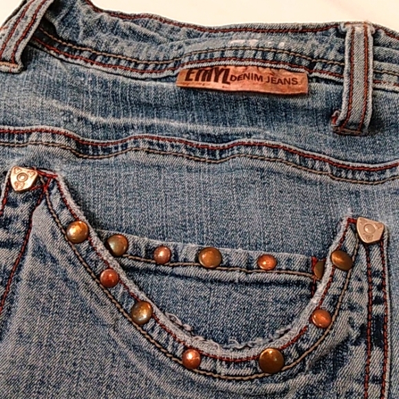 EHTYL DENIM RIVETED BERMUDA SHORTS - Picture 3 of 6